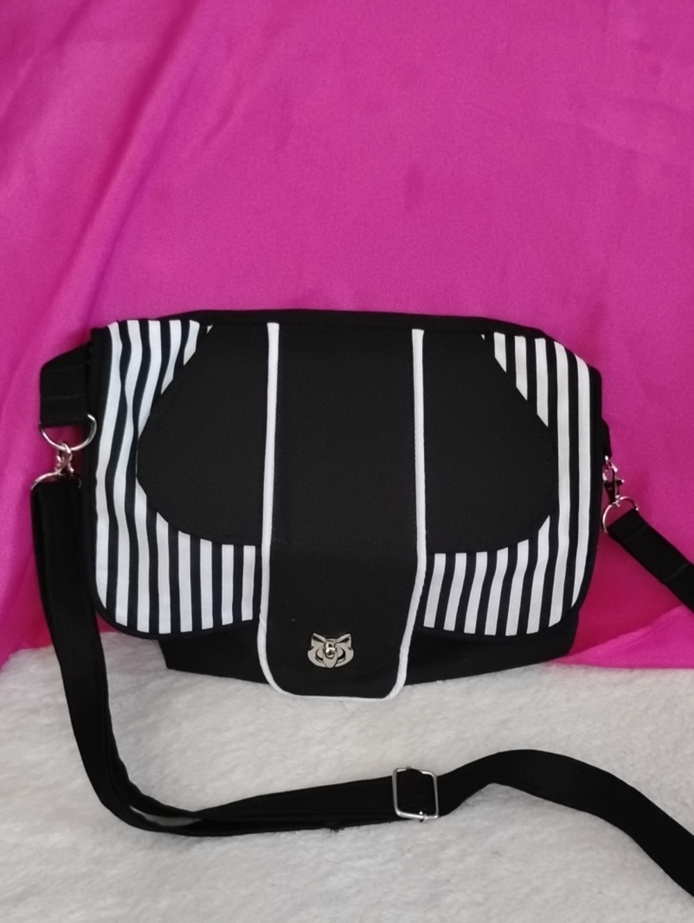 Ace Of Spades, Aluce Striped Women’s Crossbody Bag - Classic Contrast